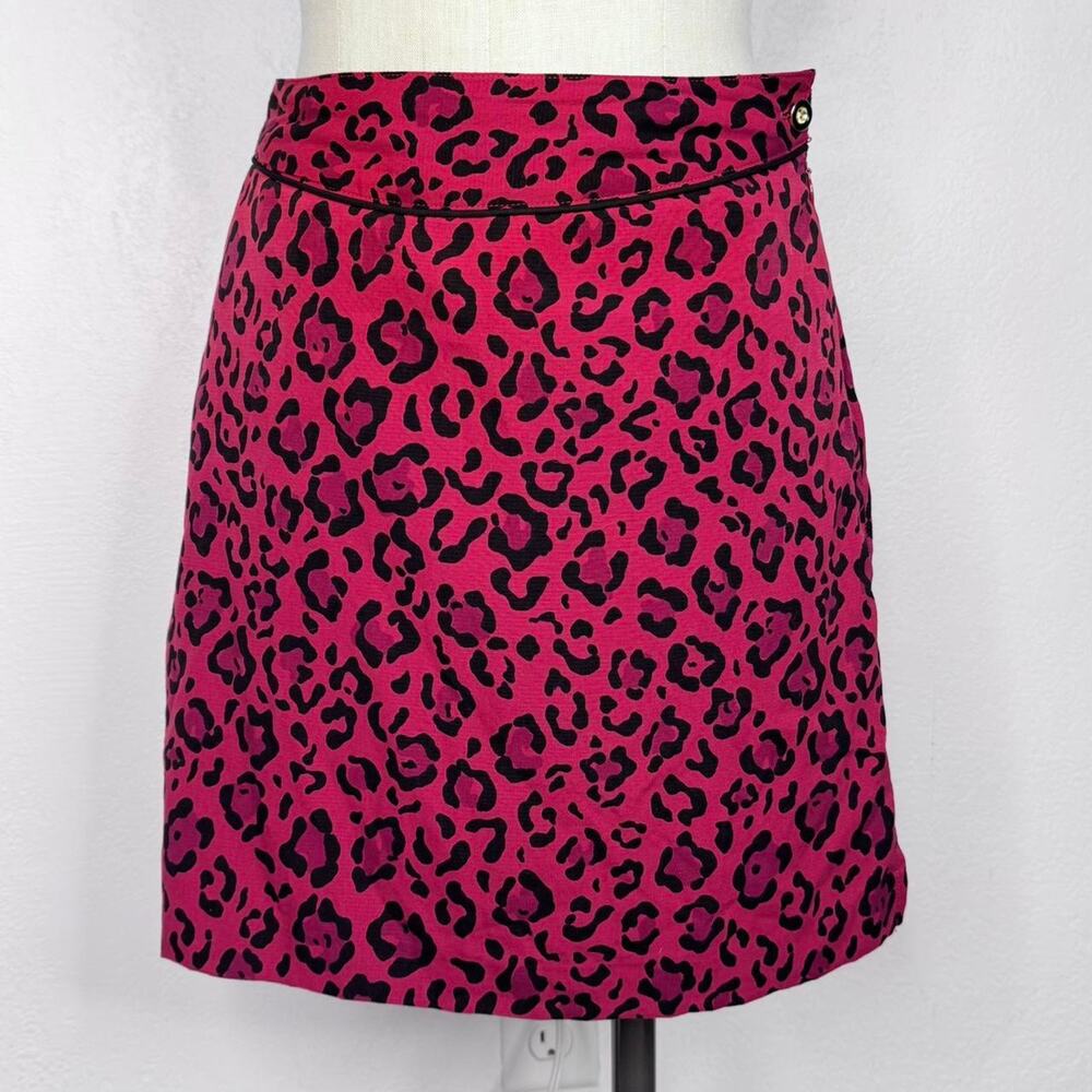 EP Pro Leopard Print Skort Golf Tennis Mini Skirt Size 4 Red Black